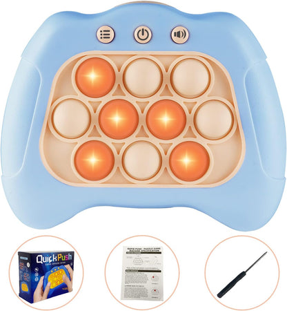Intoypad Pop The Target! Handheld Speed Push Game Machine: A Fun Multiplayer Game for Family. Sensory Fidget Toy Christmas Toys Gifts for 6 7 8 9 10 11 12 Years Old Kids Road Trip Car Games Light Blue