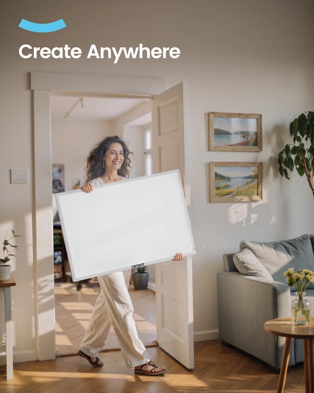 ARTDOT A4 LED Light Pad for Diamond Painting Kits for Adults, USB Powered Adjustable Brightness Diamond Art Light Board with Accessories