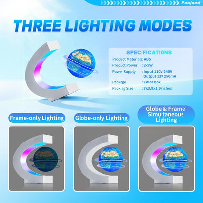Magnetic Levitating Floating Globe with LED Lights, Cool Tech Gadgets Gifts World Globe Lamp for Men Father Teenage Boys Girls, Birthday Gifts Office Home Desk Decor Display