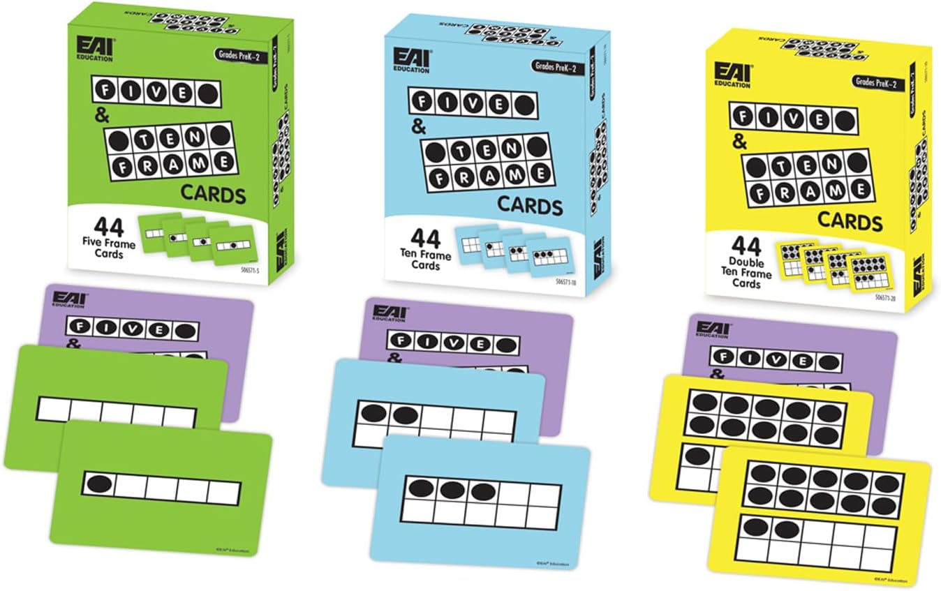 EAI Education Five and Ten Frame Cards