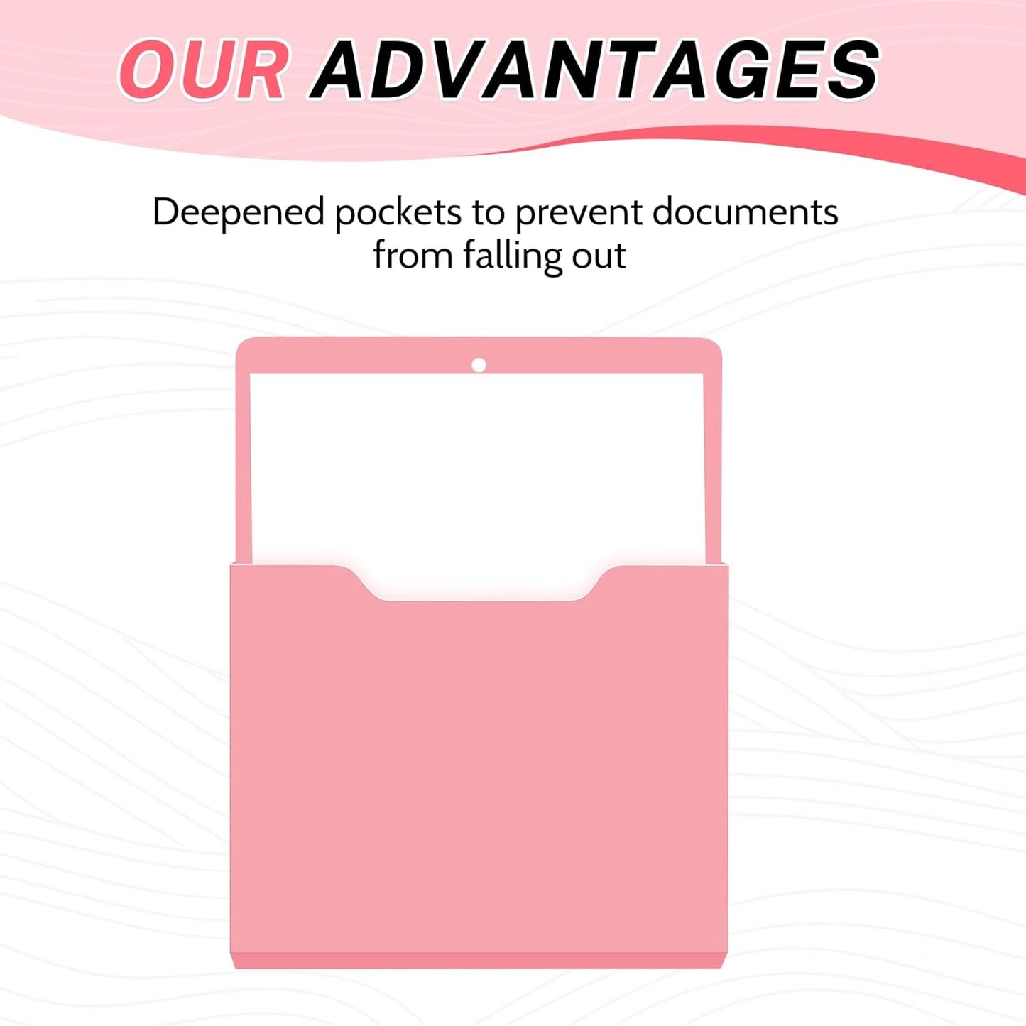Fuutreo 6 Pcs Magnetic Wall File Organizer Magnetic Wall File Holder Refrigerator Magazine Holder for Mail Letters Paper(Aqua Green,Vertical-large)