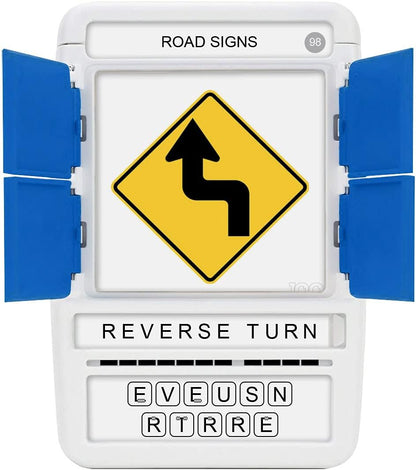 100 PICS Brain Teasers Travel Game - Solve 100 Puzzles | Flash Cards with Slide Reveal Case | Card Game, Gift, Stocking Stuffer | Hours of Fun for Kids and Adults | Age 6+