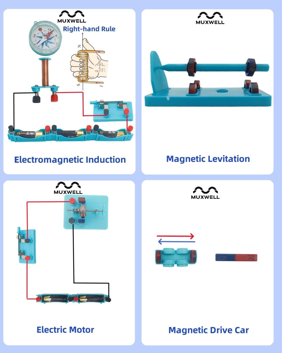 Electricity Circuit and Magnetism Experiment Kits, Electromagnetism Elementary Electronics, Various Electrical and Electromagnetic Experiments, Circuit kit