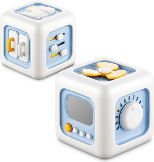 SOCBTNSO Busy Cube Toy for 1 Year Old Boy, Montessori Toys for 1+ Year Old, Travel Sensory Toys for Toddlers 1-3, Learning Fine Motor Skills| 1st Birthday Gifts 6 9 12 Months Baby