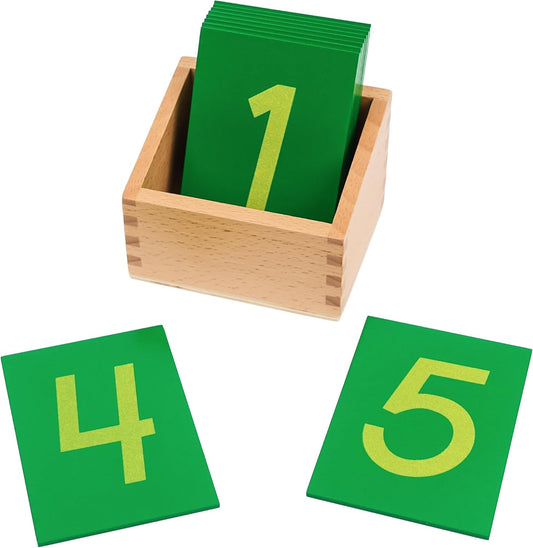Hidoggy Montessori Sandpaper Numbers 0-9 Cards with Box Sandpaper Numerals for Toddlers Kids