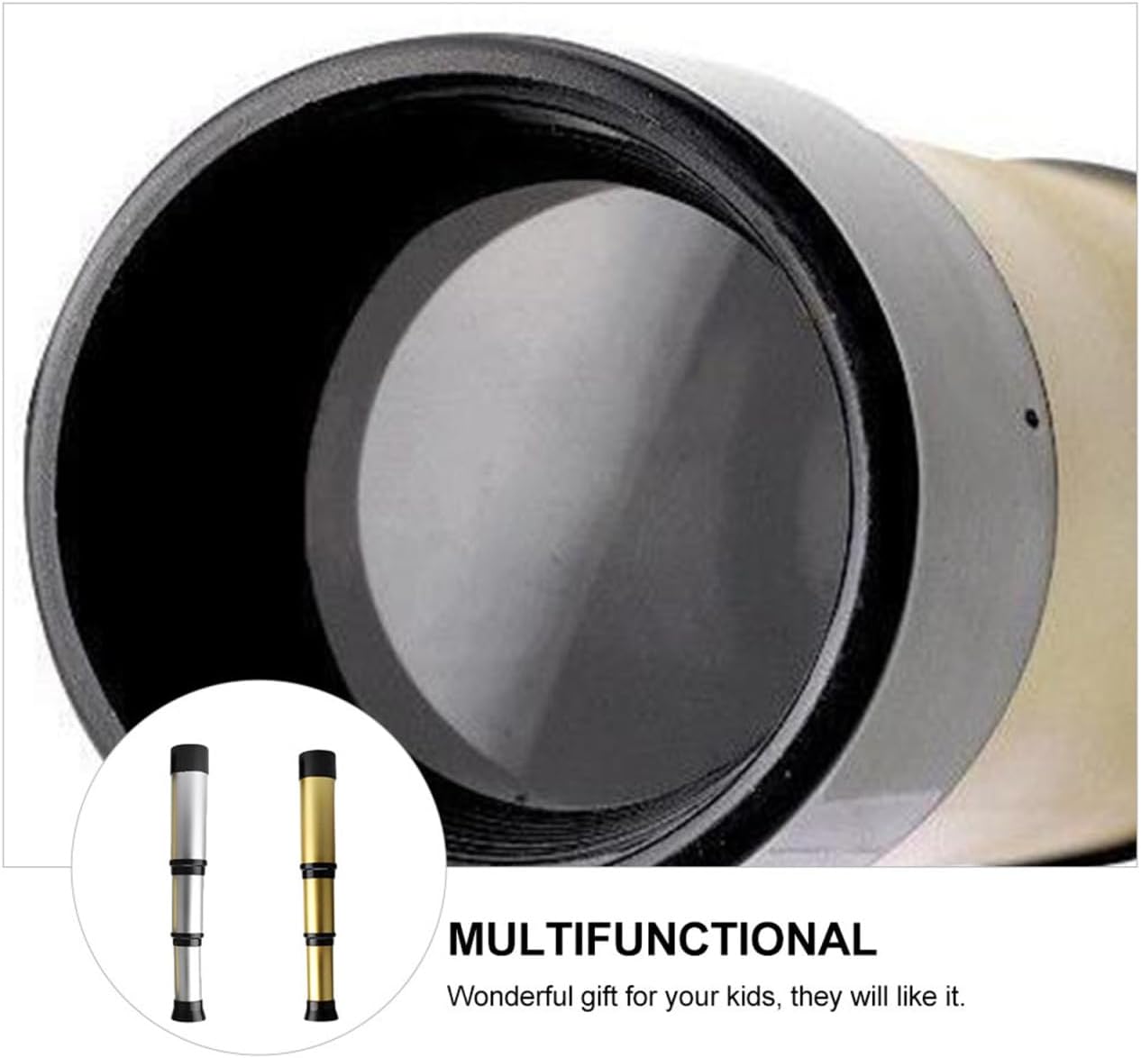 Healifty 2-Pack Retractable Monocular Telescopes for Kids Science Experiment Portable Toy Spyglass for Outdoor Exploration Hiking and Travel 12.59In
