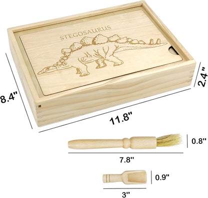 Dinosaur Excavation Archaeology Dig Kit for Kids, Fossil Explore Sensory Bin Toys, Dino Skeletons Bones Puzzle Game, Archaeology Science STEM Toys for Boys and Girls (Stegosaurus)
