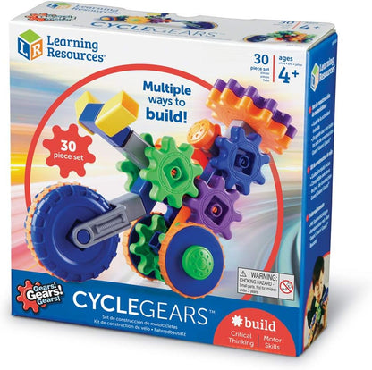 Learning Resources Gears! Gears! Gears! Cycle Gears, STEM Activities, Fine Motor Skills, Toddler Explorer Kit, Science and Construction, Boys and Girls Gifts, 30 Pieces, Ages 4+