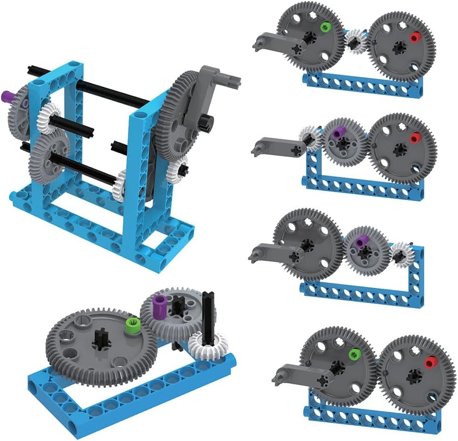 Thames & Kosmos Simple Machines Science Experiment & Model Building Kit, Introduction to Mechanical Physics, Build 26 Models to Investigate The 6 Classic Simple Machines