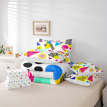 Erosebridal Chemical Equation Bed in a Bag Queen Comforter Set 7 Piece,Chemistry Bedding Sets Science Students Learning Gift Sheet Set with Comforter,Molecular Formula Education Bed Set - Colors A
