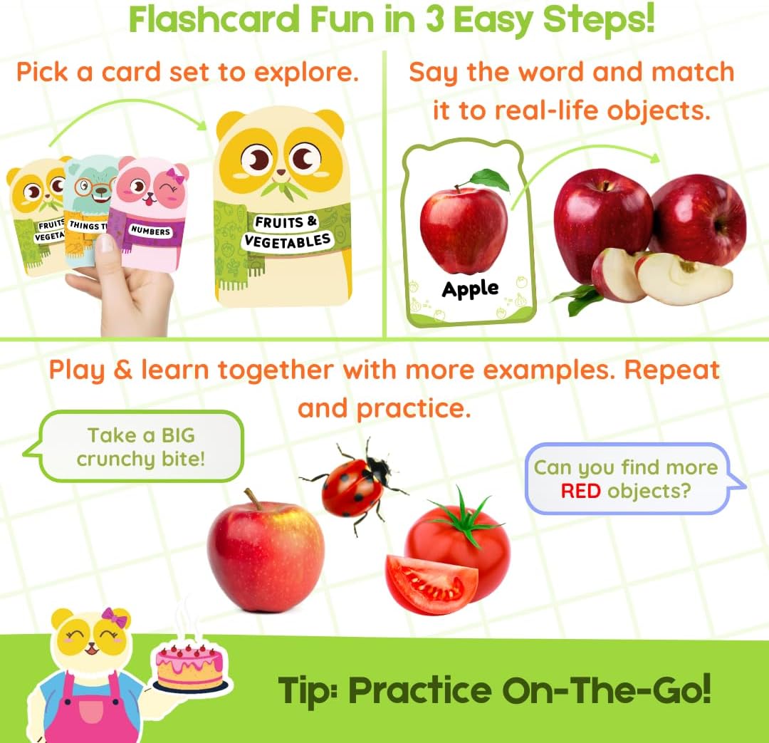 First 200 Thick Toddler Flash Cards, 1 2 3 4 Year Old,Easy to Carry, Letter, Number, Color, Animal, Baby Flash Cards Activities, Montessori Toys for Toddlers and Preschool, Toddler Learning Cards