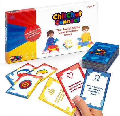 Chitchat Connect Conversation Game | Break the Ice Game for Therapy & Play | Counseling Office Must-Have | Ideal for Therapists & Parents | Build Communication & Social Skills for Teens & Kids