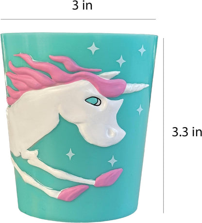 Lily's Home 3D Hippo Tumbler for Kids 10oz - Unbreakable BPA-Free Plastic, Fun Animal-Shaped Drinkware for Ages 3-6 - Toddler Reusable & Bathroom Rinse (2-Pack, Grey)