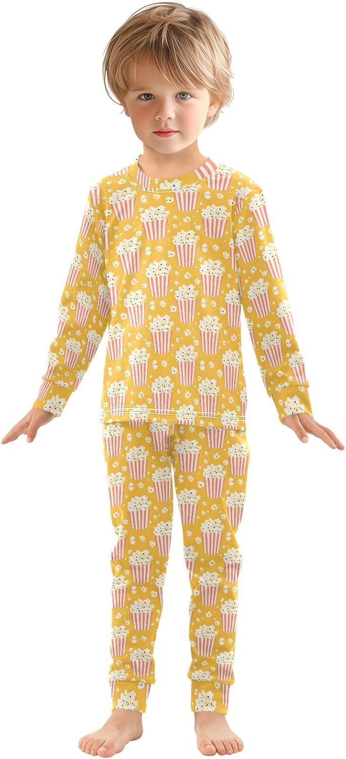 ALAZA Shark Starfish Palm Tree 2 Piece Pajama Set Long Sleeve Top and Pants Sleepwear Unisex - Colors B