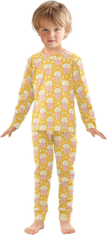 ALAZA Shark Starfish Palm Tree 2 Piece Pajama Set Long Sleeve Top and Pants Sleepwear Unisex - Colors B