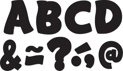 Teacher Created Resources Black Funtastic Font 3" Magnetic Letters (77214)