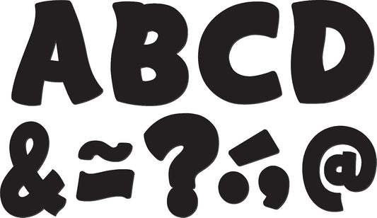 Teacher Created Resources Black Funtastic Font 3" Magnetic Letters (77214)