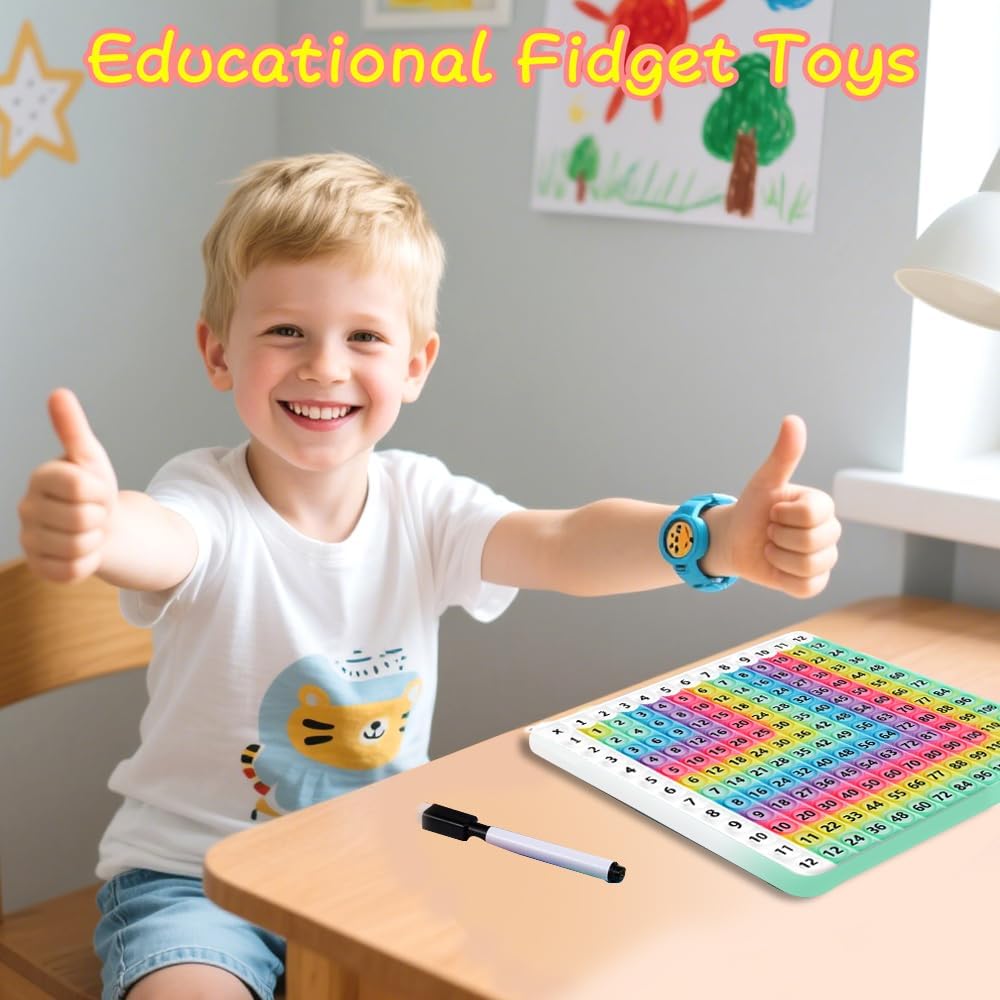 Multiplication Game Table 12 X 12 Math Flash Cards 3rd Grade Fingertip Fidget POP Toy Board Create a Variety of Multiplication additions for Teachers