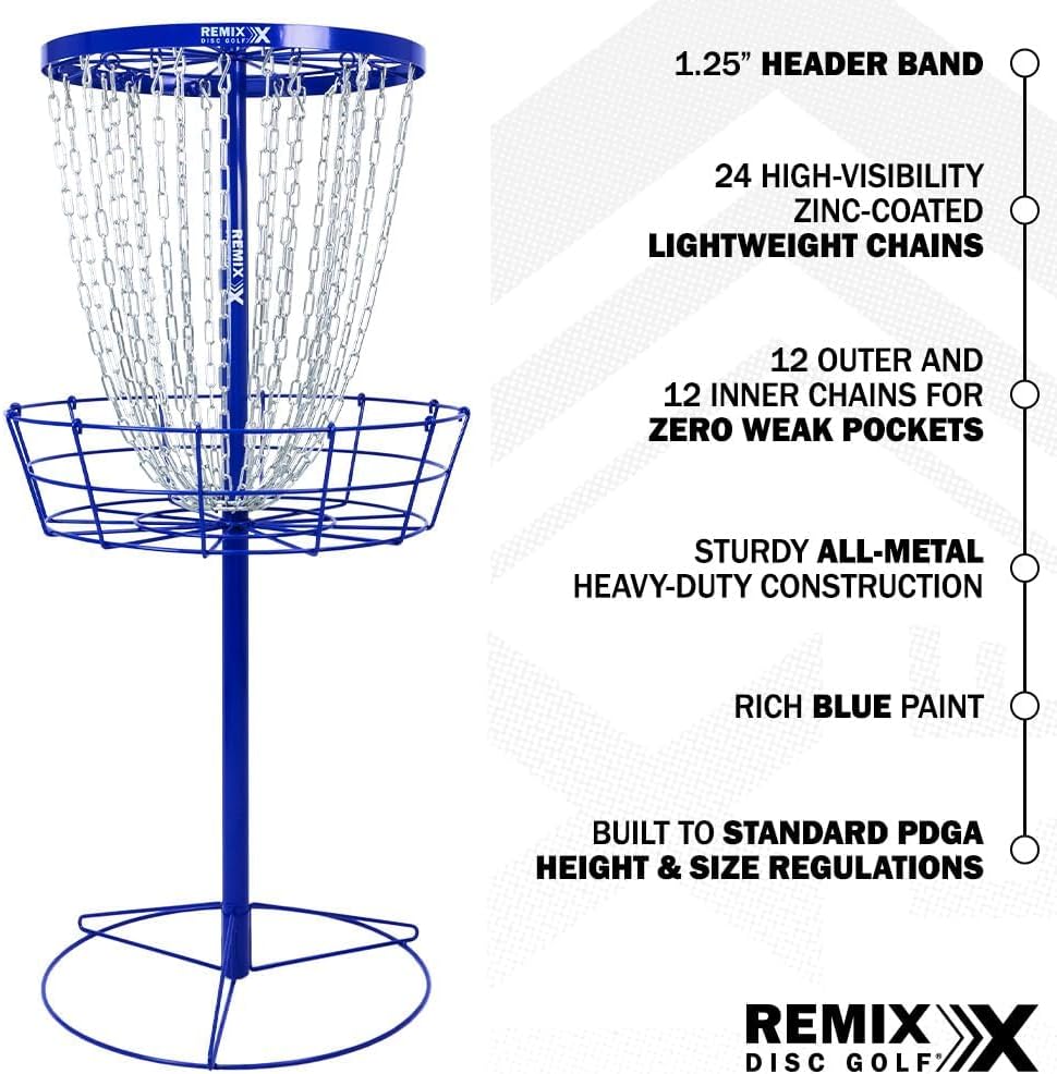 Remix Deluxe Practice Basket for Disc Golf - Choose Your Color and Style