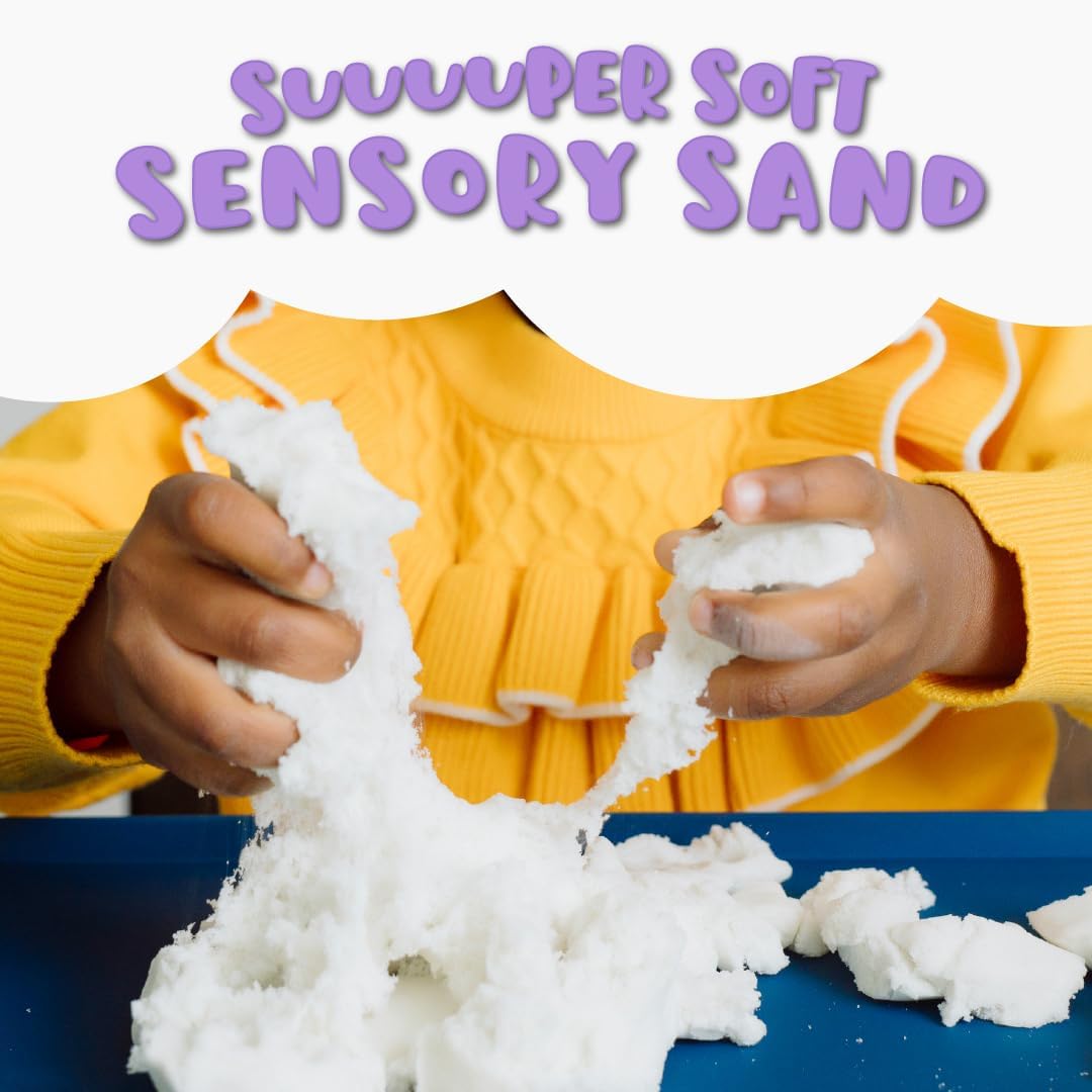 Chuckle & Roar Sensory Dream Sand Bulk 2lb Container – Gluten-Free, Never-Drying Super Soft Sensory Sand, Mess-Free Creative Play for Kids Ages 3+