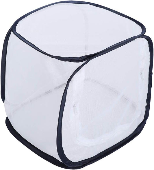 Breeding Cage Ventilated Butterfly House Portable Mesh Cage in Sect and Butterfly Habitat Cage Foldable Mesh Cage for Incubator Plant Growing Clear Observation
