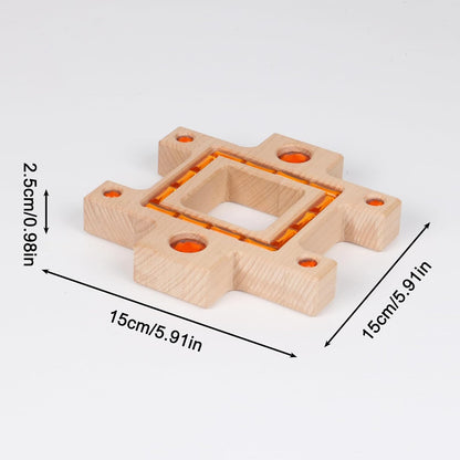 20PCS Wooden Gem Blocks Stacking Toys,Colorful Acrylic Windows Blocks, Rainbow Crystal Acrylic Building Cubes Educational Sensory Training Crystal Toys (20PCS Round Gem Blocks)