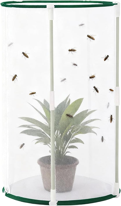 Butterfly Enclosure - Zipper Mesh Cage Terrarium, Foldable Caterpillar Butterfly Growing House, Breathable Habitat | Heavy Duty Outdoor Cages for Garden Yard Patio Balcony Lawn | Safe Portable Nature