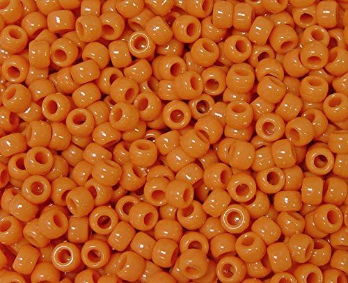 JOLLY STORE Crafts - Pony Beads, Easy-to-Use Reusable Jewelry-Making/Bracelet Beads for Art, Craft Decorations & More, 9 x 6 mm, Crafted in The USA, Opaque Tan, 500 pcs (Pack of 1)
