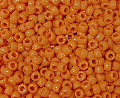 JOLLY STORE Crafts - Pony Beads, Easy-to-Use Reusable Jewelry-Making/Bracelet Beads for Art, Craft Decorations & More, 9 x 6 mm, Crafted in The USA, Opaque Tan, 500 pcs (Pack of 1)