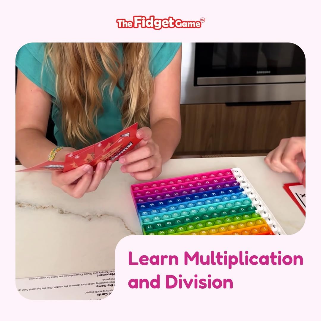 THE FIDGET GAME Number Ninja – Multiplication & Division Game for Grades 2–4 | Fun Learning Activity with Math Problems | Classroom & Homeschool Flash Cards & Strategy Play