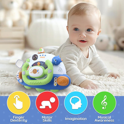 Caterbe Steering Wheel for Toddlers Toys, Baby Montessori Toy for Educational Gift