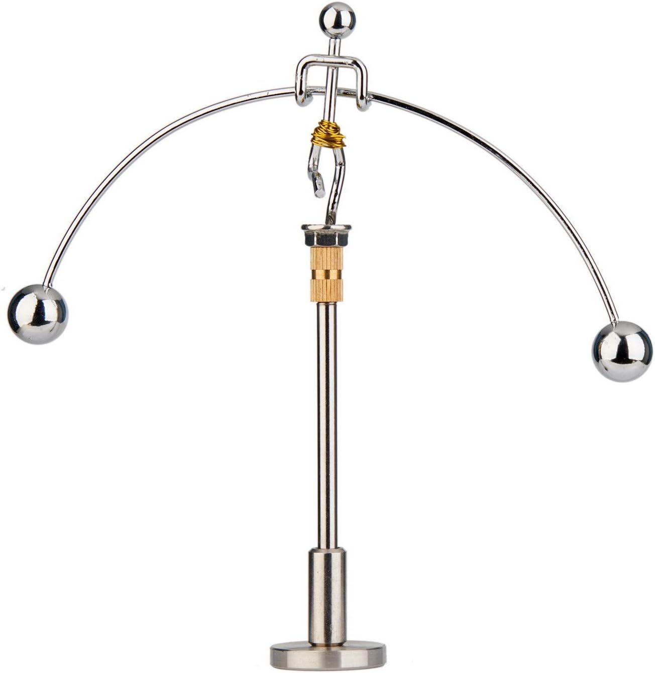 Sunnytech Steel Balance Physics Toy Weightlifter Kinetic Art Balance Toy Balancing Decompressive Science Home Office Toy for Desk Decor WJ020