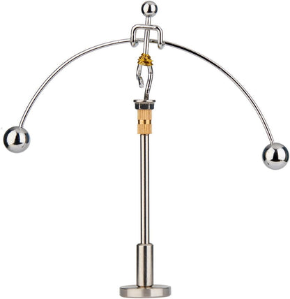 Sunnytech Steel Balance Physics Toy Weightlifter Kinetic Art Balance Toy Balancing Decompressive Science Home Office Toy for Desk Decor WJ020
