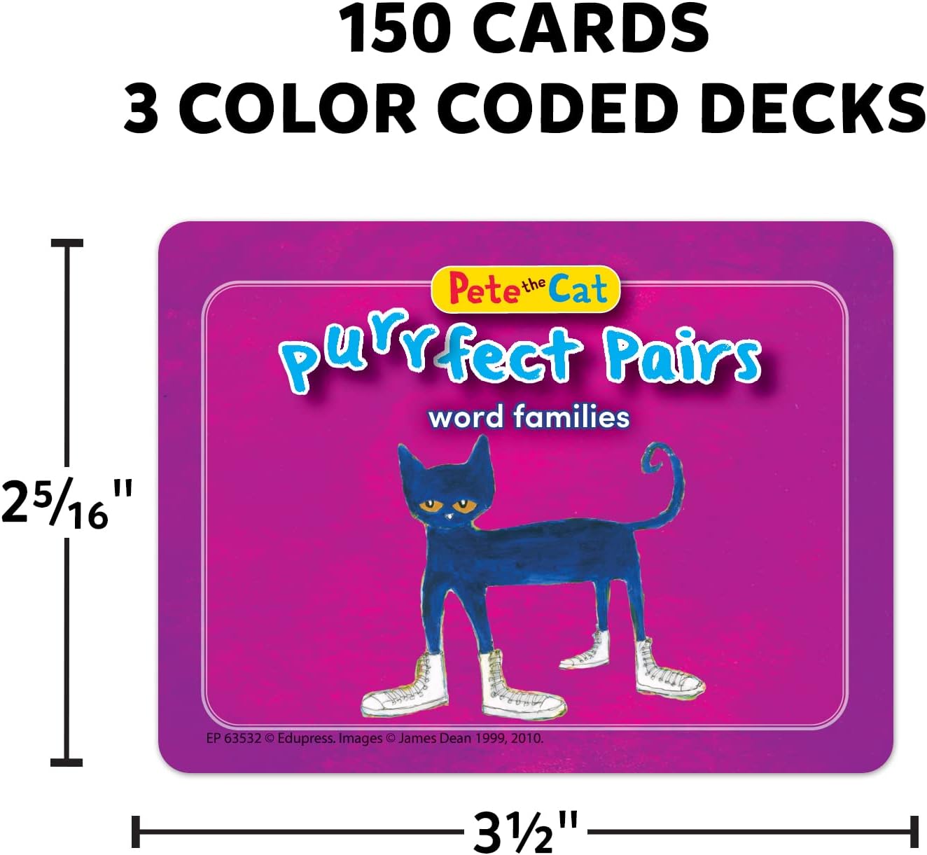 Edupress Pete The Cat Purrfect Pairs Game: Word Families (EP63532)