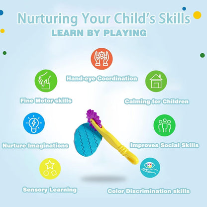 Unleash Creativity with 6 Unique Dino Molds Dough Toys Dough Accessories Set.Ideal as a Gift for Kids Aged 3-4-8 Years