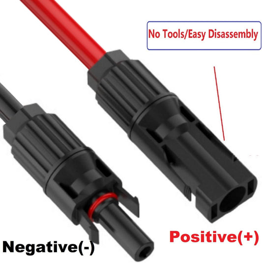 Solar Panel to SAE Adapter With MC4 Connector Extension Cable 10AWG for Easy Connection to Battery Charger Kit - RV Compatible With Polarity Reverse Adapters
