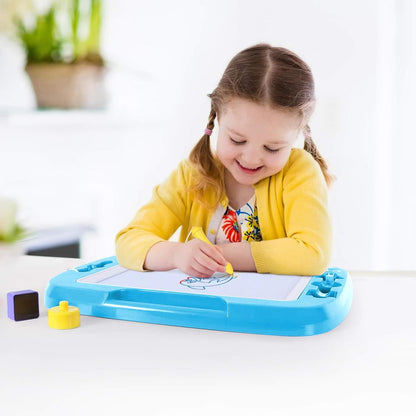 SGILE Toddler Toys for Kids, Large Magnetic Drawing Board for Birthday Gift, Toys for 1 2 3 4 Year Old Girls Boys, Etch & Sketch Pad with 4 Stamps, Learning and Educational, 16 ×13 in, Blue