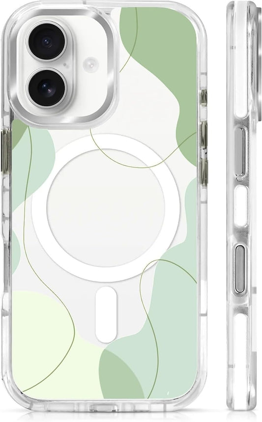 for iPhone 17 Pro Max Case [Compatible with Magsafe],Girls Women Clear Magnetic Case Silicone Shockproof Protective Cover with Pattern Colorful Motivational Letters
