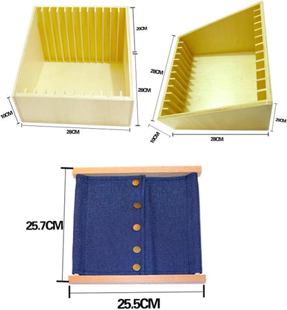 Montessori Learn to Dress Practice Boards,12 Kinds of Clothing + Clothing Frame,12 Kinds of Clothing + Clothing Frame,Zip, Snap, Button, Buckle, Lace and Tie