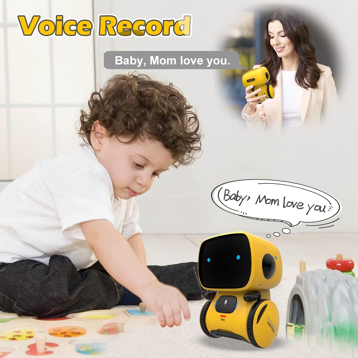 KaeKid Robots for Kids, Interactive Smart Robotic with Touch Sensor, Voice Control, Speech Recognition, Singing, Dancing, Repeating and Recording, Robot Toy for 3 4 5 6 7 8 Year Old Boys Girls