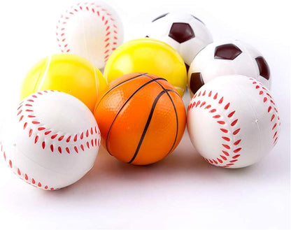 24 Pack Squeezable World Stress Balls for Kids Mini Earth Ball - Pressure Relieving Health Balls Globe Pattern Balls , School, Classroom, Party Favors (2.5" Inches)