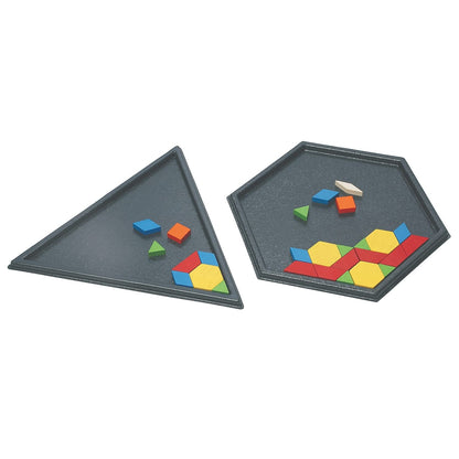 LEARNING ADVANTAGE - 102842 Learning Advantage Inc Pattern Block Trays - Set of 2, 9 x 12 Inches