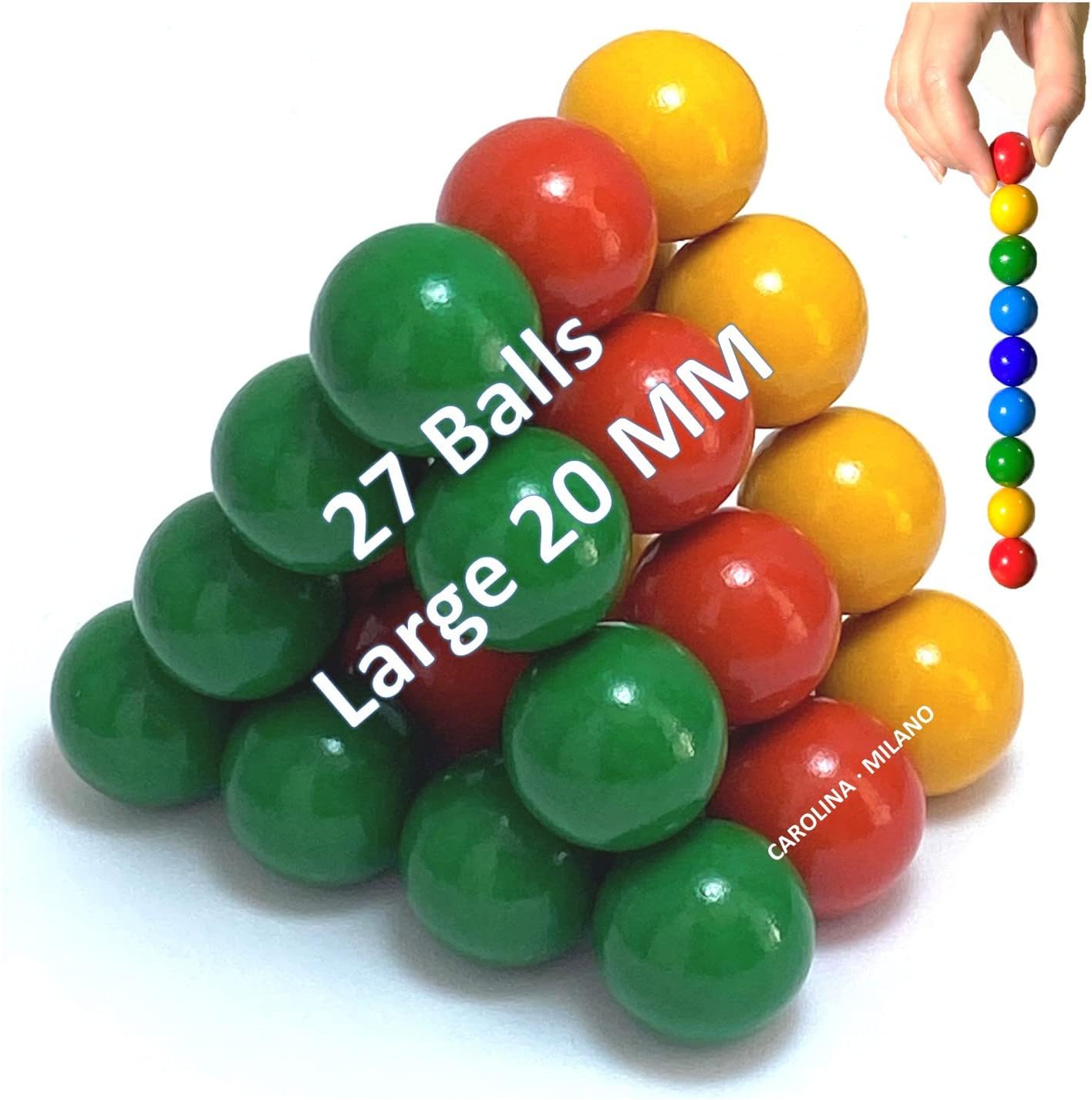 Science Kit Toys 27 PCS Colorful Magnets Building Blocks, Large Hematite Magnetic Stones, Stress Relief Autism, Home Office Kids Adults Intelligence Development Educational Birthday Party