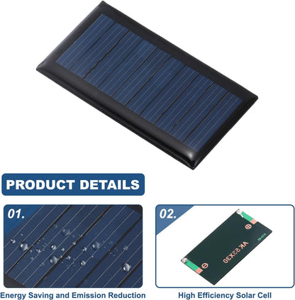 MECCANIXITY 8PCS 1.5V 0.09W 0.06A Mini Solar Panels for Solar Power, Small Solar Photovoltaic Cells Charge DIY Electric Toy Materials Solar System Kits, 1.18" x 1.18"