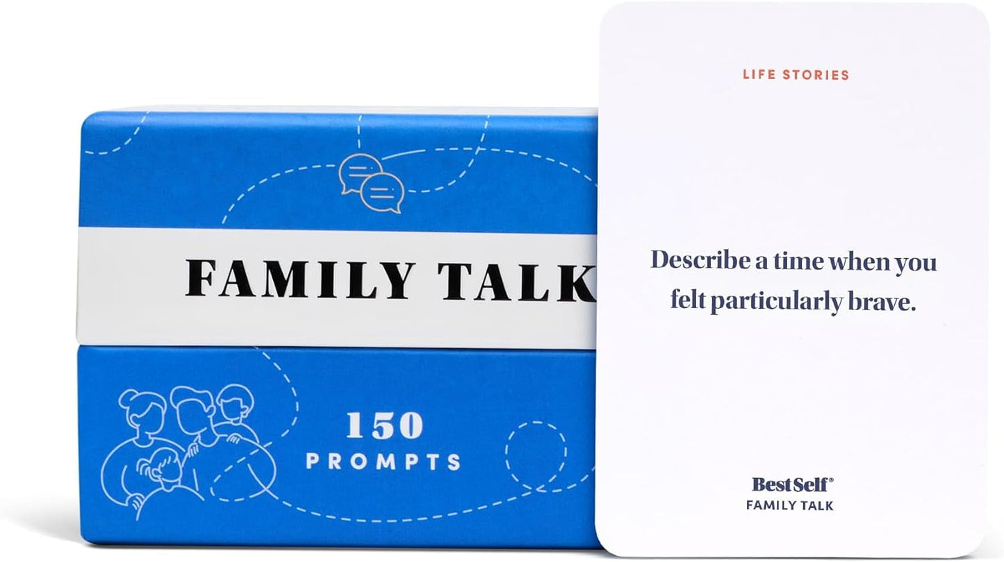BestSelf Icebreaker Deeper Talk Deck - Conversation Starter Card Pack to Deepen Friendships with 170 Prompts to Create Real Conversations for Friends, Coworkers, Family, Dates