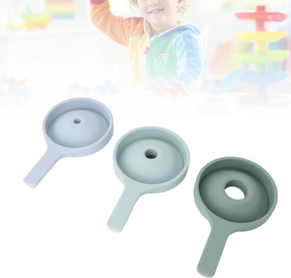 3Pcs Silicone Foldable Funnels, 6.1 X 3.5in Sensory Play Funnel Toys, Multi Functional Sensory Bin Tool for Toddlers