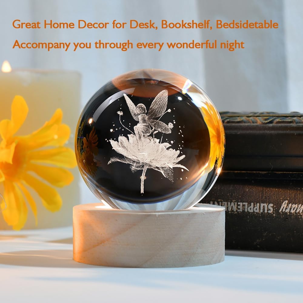 3D Solar System Crystal Ball Space Lover Model Themed Gifts 3D Planets Glass Ball 60mm Decorative Sphere Decor Astronomy Birthday Gift