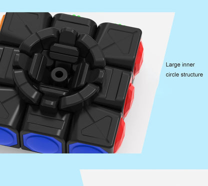 AMAZA 3x3 Speed Cube Black 3x3x3 Magic Speed Cube Puzzles Black Toys Tactile Cube Special Puzzle Touch Twist Patch Visually Impaired Cube Toys for Kids and Adult