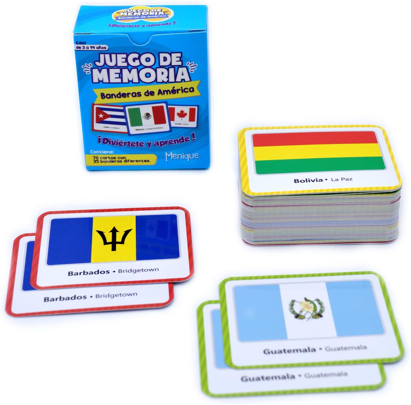 Menique Wild Animals Memory Matching Game – 80 Cards (40 Pairs) with Real Photos – Includes Educational Booklet with Animal Facts – Fun & Cognitive Game for Kids and Adults