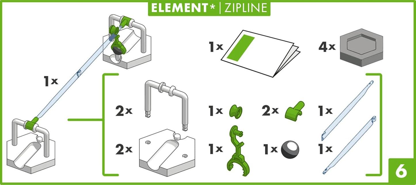 Ravensburger GraviTrax Element Zipline. Can be Combined with All GraviTrax Product Lines and Construction Toys for Children from 8 Years